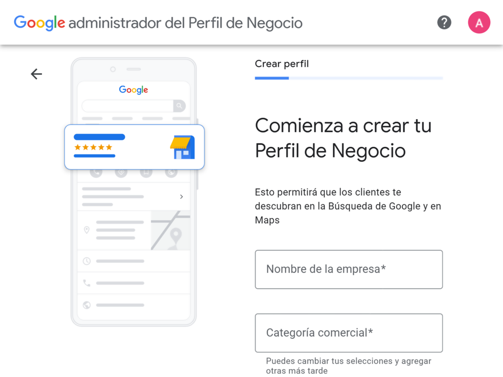 Pasos para crear ficha en Google My Business