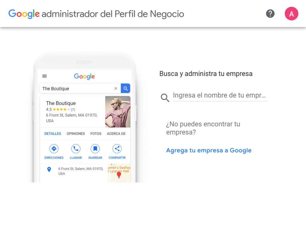 Crear perfil en Google My Business